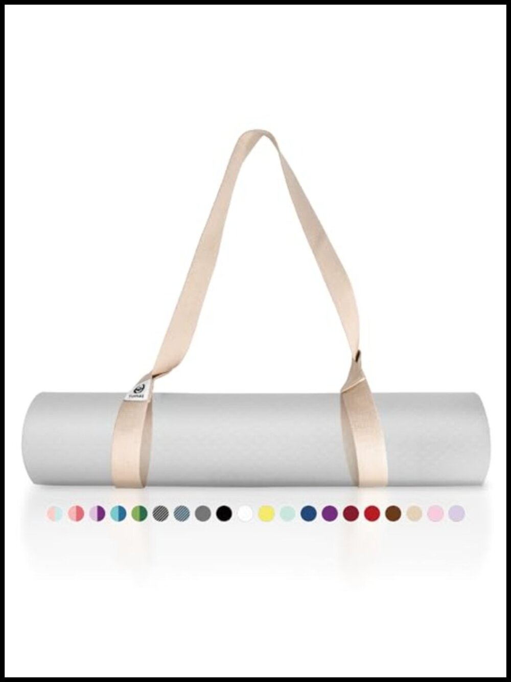 Yoga Mat Strap Adjustable Cotton Blend Carrier for All Mats 2 Sizes